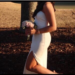 strapless prom dress